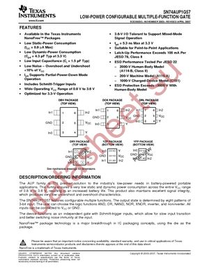 SN74AUP1G57DCKR datasheet  